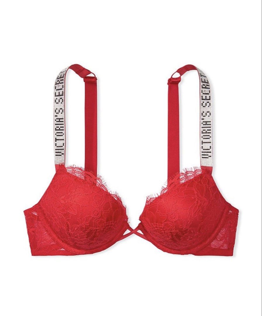VS Push Up Lace Shine Strap Bombshell Bra Size 36C (Category: Undergarments & Loungewear) located in Vigan. Submitted by chiyannav (Listing ID 1465929280, Image 1). Description: .