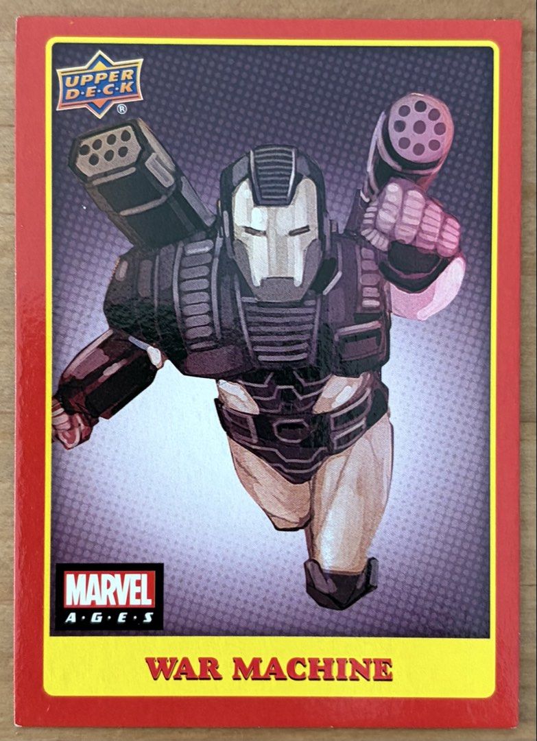 War Machine | Marvel Cards ~ Marvel Ages '20 (Category: Raw Singles) located in Makati City. Submitted by cardlab (Listing ID 1465764915, Image 1). Description: Items are 💯 authentic/original/legit. About The Card: • 2020 Upper Deck • Card No. 88 • Marvel Ages FOR: • Cards ₱99 and below with Card Sleeves • Cards ₱100 and up with Used Toploader • ₱10 for Bnew Tops Packaging (If Shipping): ✔️ Plastic cover ✔️ Cardboard ✔️ Bubble wrap NOTE: • Cards