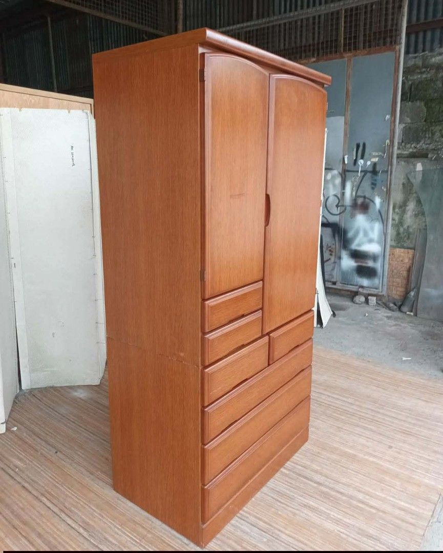 Wardrobe (Category: Shelves, Cabinets & Racks) located in Meycauayan. Submitted by marygracecasimiro (Listing ID 1465914706, Image 3). Description: 2-Door Wardrobe & Multi Drawer Chest Combo Unit / Yofuku Tansu L35 x W21.5 x H73 Price: 12,500♥️ Sale:9,500💜.