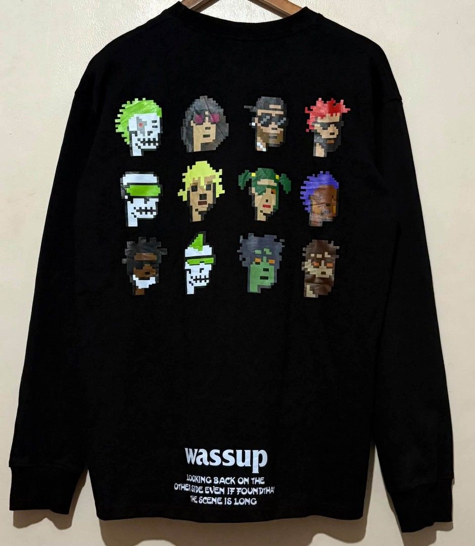 Wassup crewneck (Category: Coats, Jackets and Outerwear) located in Manila. Submitted by nicolette_carido2024 (Listing ID 1465835880, Image 2). Description: Wassup Pixelated 22.5 x 28.