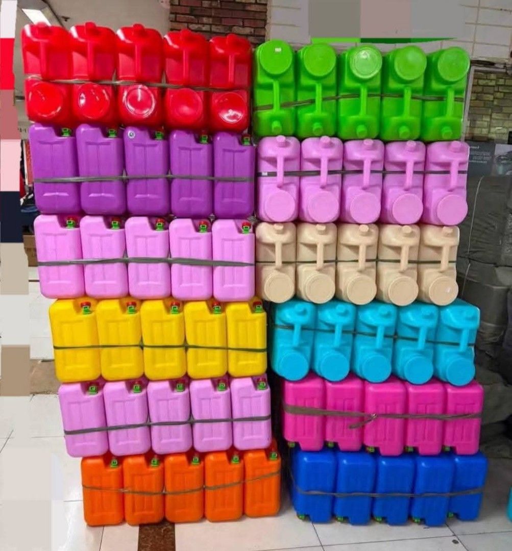 Water Container (Category: Storage Boxes & Baskets) located in Pasig City. Submitted by chasndvl (Listing ID 1465821807, Image 1). Description: - Vibrant colors available: Red, green, purple, pink, yellow, blue, and orange - Sturdy top handle and built-in spout for easy pouring and carrying - Ideal for home storage, camping trips, or emergency water supply - Durable and stackable design - Multiple units available – send a message to check color a