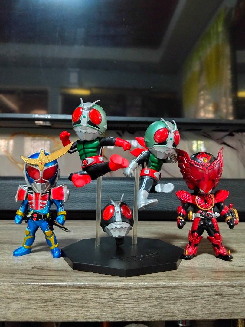 WCF Kamen Rider Set (Category: Figurines & Statues) located in Tanza. Submitted by takodachi23 (Listing ID 1465619506, Image 1). Description: WCF Kamen Rider Set Kamen Rider 1 and Kamen Rider 2 Double Rider Kick (With box) Kamen Rider OOO Tajadol Combo Kamen Rider Gaim Wizard Arms.