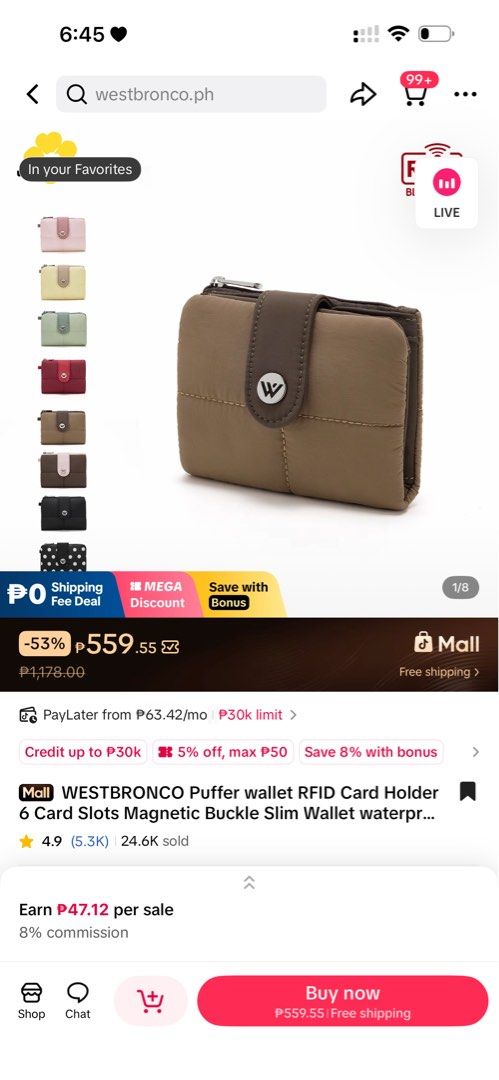 westbronco (Category: Wallets & Card holders) located in Caloocan City. Submitted by freemoon.4e975a (Listing ID 1465777844, Image 3). Description: lalamove or jnt express 💗.