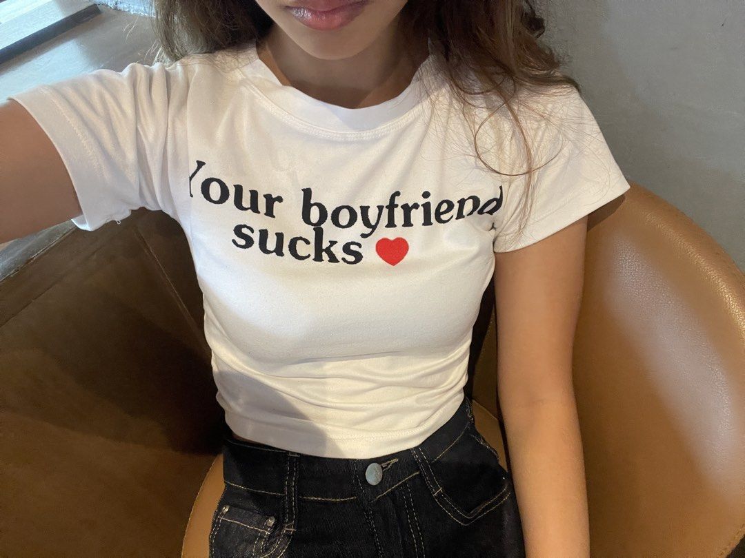 White Graphic BabyTee (Category: Shirts) located in Marikina City. Submitted by prelovedbyshams.sy (Listing ID 1465893805, Image 1). Description: .