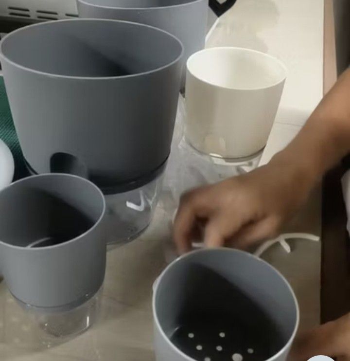 Wholesale Supplier Self-Watering Pot (Category: Plants & Seeds) located in Santa Rosa. Submitted by Sofia_Paprika (Listing ID 1465878815, Image 2). Description: Wholesale Supplier 10pcs minimum (Shope/Laz) Selling Price online: 45php Self watering pot Small: 19php Selling Price online: 25php Self watering pot Meduim: 20php Location: Antipolo, Rizal Color: Gray.