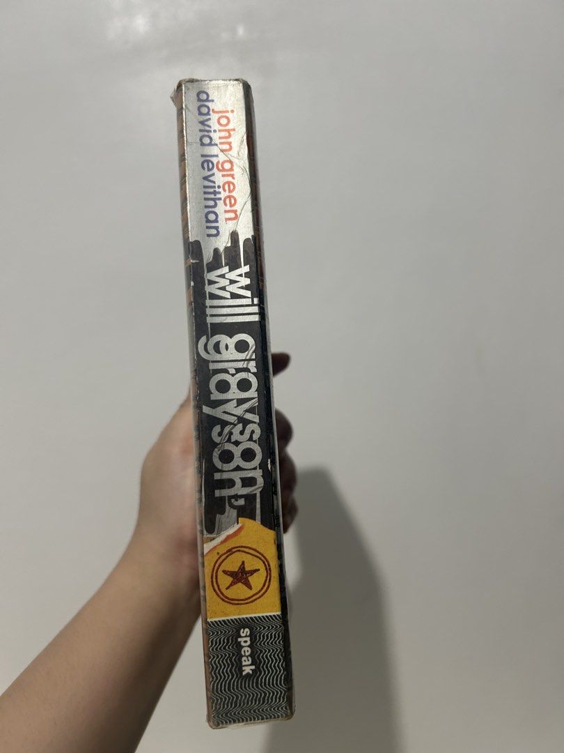 Will Grayson, Will Grayson by John Green & David Levithan (Category: Storybooks) located in Dasmarinas. Submitted by lunakio_ (Listing ID 1465882341, Image 3). Description: - Title: Will Grayson, Will Grayson - Authors: John Green and David Levithan - Publisher: Speak - Format: Paperback - Condition: Shows wear and tear, with some markings and age-related page yellowing - Genre: Contemporary YA Fiction / Bestselling Young Adult.