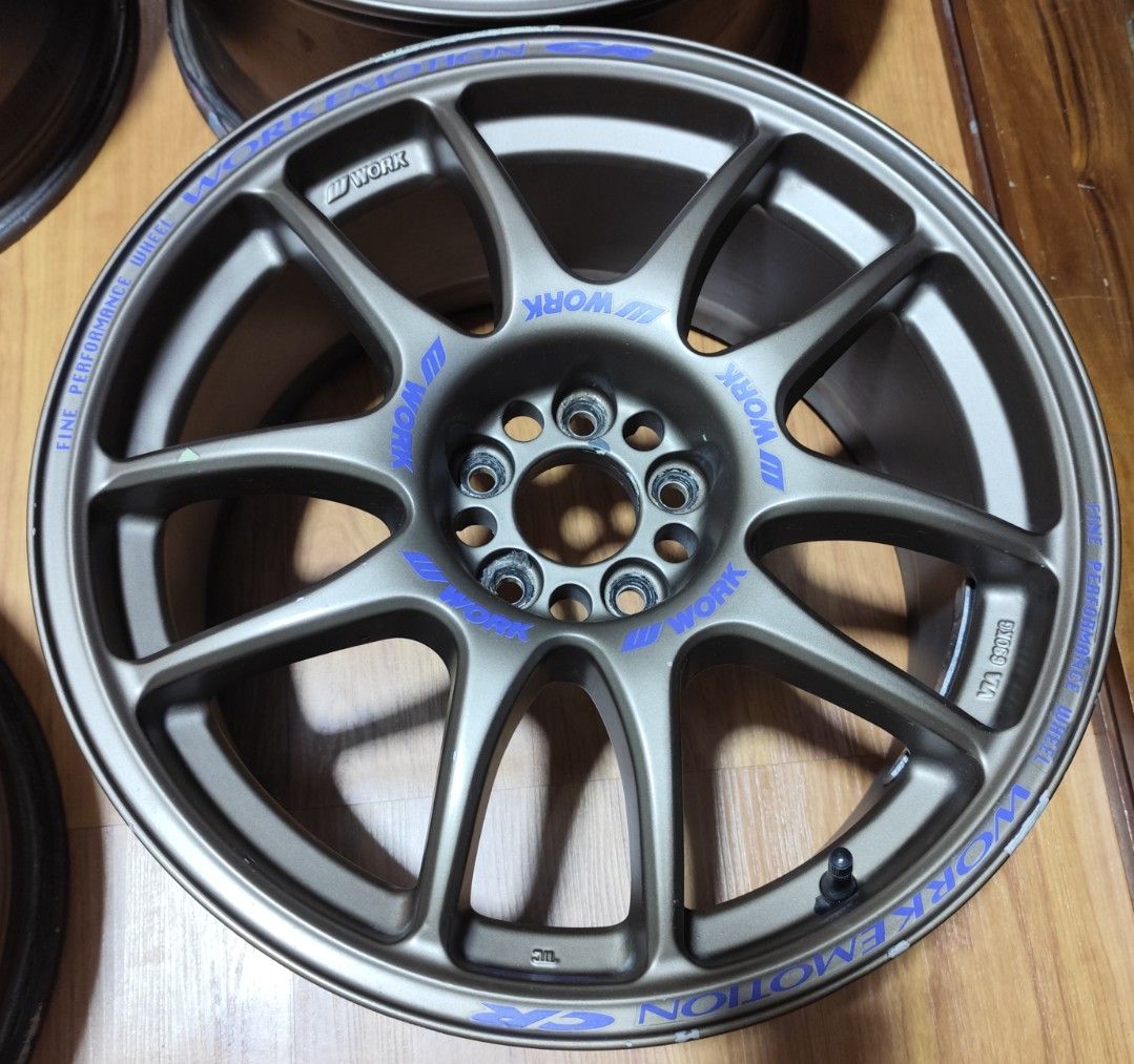 Work Emotion CR Kai (Category: Mags and Tires) located in Quezon City. Submitted by kimosabeh (Listing ID 1465900907, Image 3). Description: Work Emotion CR Kai Wheels 17x9in Offset 42 PCD 5x100 Minor paint scratches No deep gutter marks No repairs In very good condition Certified JDM MOP:Cash/GCash/UB Online.