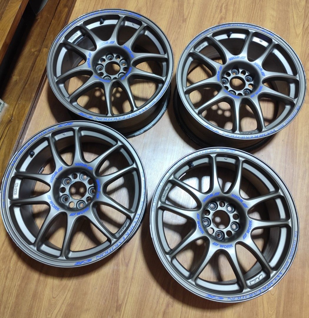 Work Emotion CR Kai (Category: Mags and Tires) located in Quezon City. Submitted by kimosabeh (Listing ID 1465900907, Image 1). Description: Work Emotion CR Kai Wheels 17x9in Offset 42 PCD 5x100 Minor paint scratches No deep gutter marks No repairs In very good condition Certified JDM MOP:Cash/GCash/UB Online.
