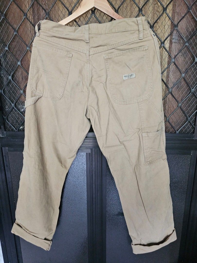 Wrangler carpenter work denim pants (Category: Jeans) located in Pasig City. Submitted by a.ejs. (Listing ID 1465809143, Image 1). Description: Wrangler carpenter work denim pants Light brown 30 x 30 Good as new 750.