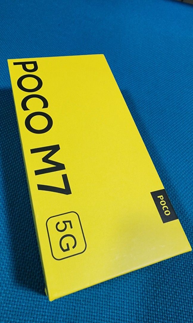 Xiaomi POCO M7 5G (Category: Xiaomi) located in Manila. Submitted by quickocean (Listing ID 1465815518, Image 2). Description: Light scratches on the screen protector RFS: Bought as a work phone but apps were not compatible. Used only for a few hours to install apps Original Price on the last picture.