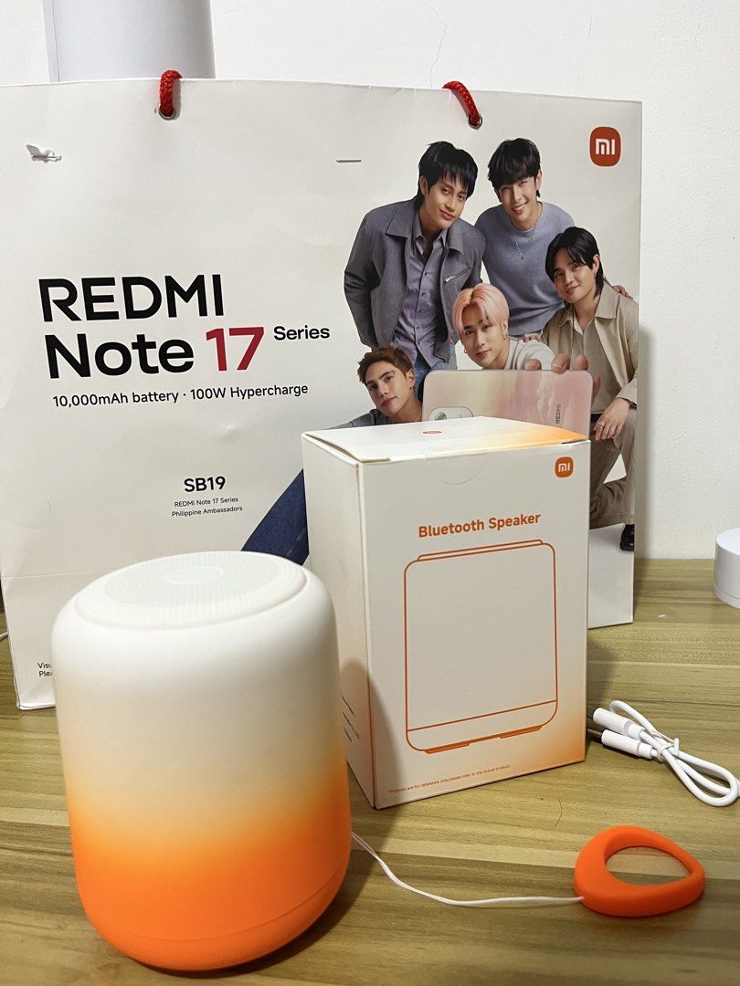 Xiaomi portable bluetooth Speaker (Category: Soundbars, Speakers & Amplifiers) located in Cavite. Submitted by cardibabe (Listing ID 1465937330, Image 2). Description: Xiaomi Bluetooth Speaker (Orange/White Gradient) 🍊 • Condition: Brand New / Complete with box and charging cable. • Features: Crisp audio performance, compact portable design, built-in lanyard/strap, and a sleek modern aesthetic. • Reason for Selling (RFS): Received as an official