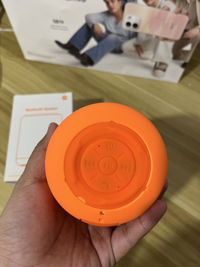 Xiaomi portable bluetooth Speaker (Category: Soundbars, Speakers & Amplifiers) located in Cavite. Submitted by cardibabe (Listing ID 1465937330, Image 3). Description: Xiaomi Bluetooth Speaker (Orange/White Gradient) 🍊 • Condition: Brand New / Complete with box and charging cable. • Features: Crisp audio performance, compact portable design, built-in lanyard/strap, and a sleek modern aesthetic. • Reason for Selling (RFS): Received as an official