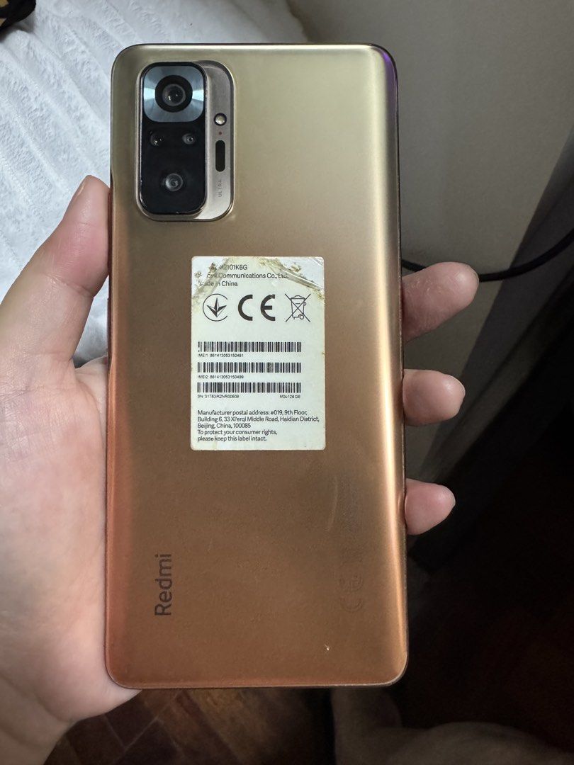 Xiaomi Redmi Note 10 Pro (Category: Xiaomi) located in Quezon City. Submitted by buyersellerqcnova (Listing ID 1465886870, Image 2). Description: RUSH SELLING PHONE NO ISSUE LOWEST IN THE MARKET very slightly negotiable PASS SA BARAT except for minimal flaws can be seen on pic wala gasgas screen naka tempered since day one pero tinanggal ko na Specs Display: 6.67 inch AMOLED DotDisplay 120Hz refresh rate Resolution: 2400 x 1080 Processor: Qualcom