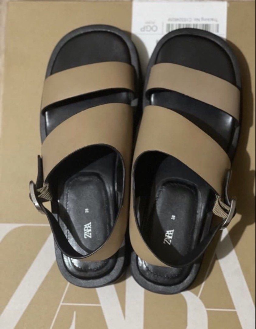 Zara Asymmetric Leather Sandals (Category: Sandals) located in Manila. Submitted by aemax.cgtrading (Listing ID 1465845044, Image 3). Description: .