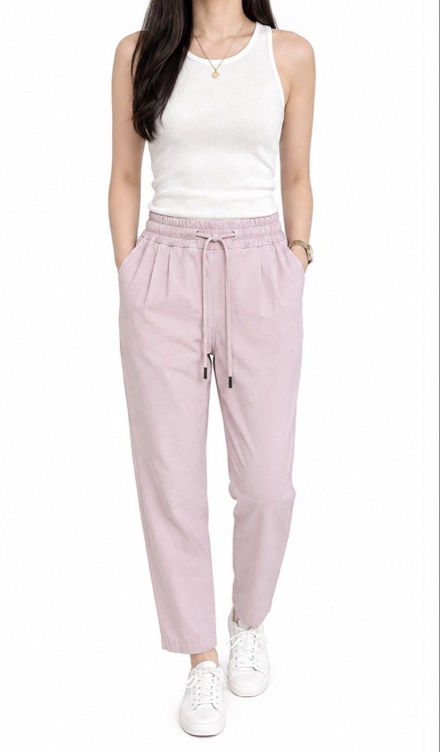 Zara Basic - Pink Trouser (Category: Other Bottoms) located in Manila. Submitted by only_alyssacloset (Listing ID 1459570963, Image 2). Description: Zara Basic – Pink Trousers Color: Pink Material: 100% Polyester Size: Small (S) Waist: 30 inches.