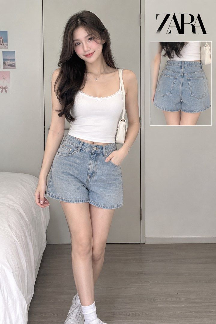 Zara denim short/jorts (Category: Shorts) located in Quezon City. Submitted by swift_kenjie (Listing ID 1465916254, Image 1). Description: 30-31.