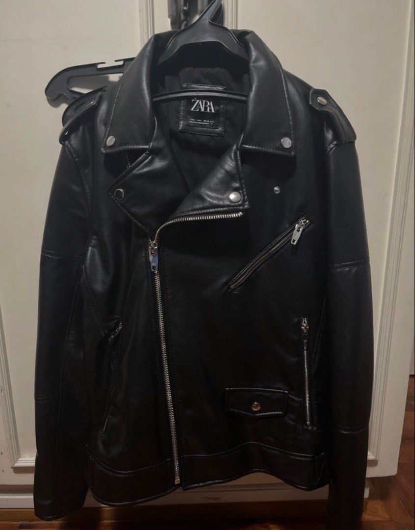 Zara Leather Jacket (Category: Coats, Jackets and Outerwear) located in Paranaque City. Submitted by max1111111 (Listing ID 1465932177, Image 1). Description: has only been used once..