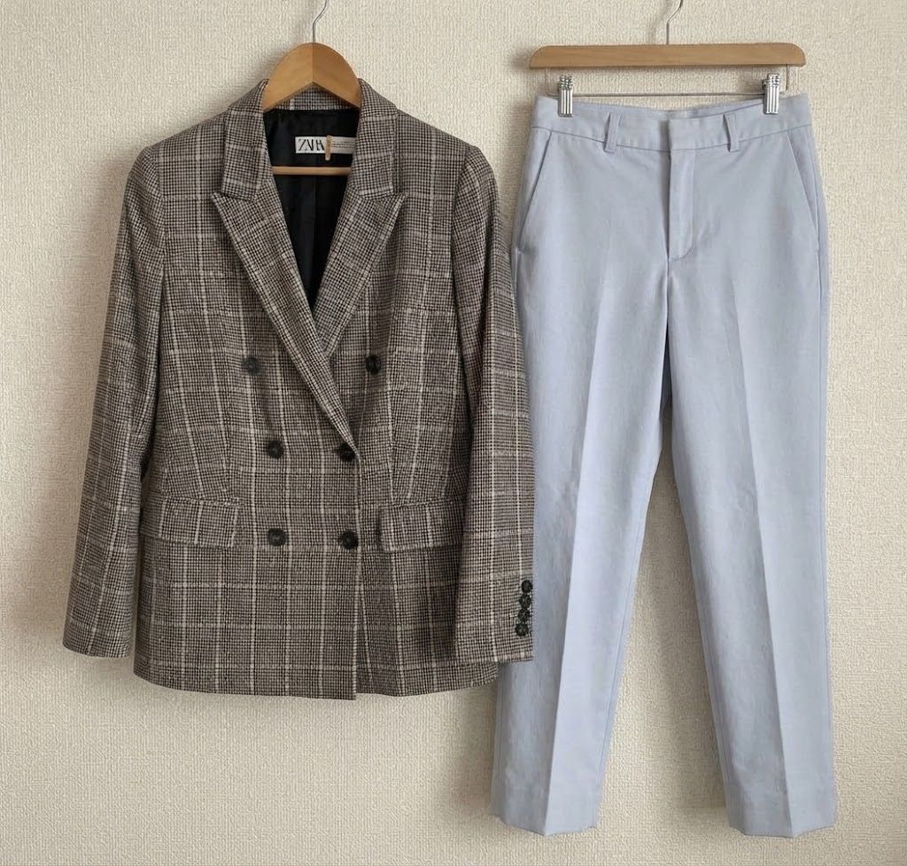ZARA X Uniqlo Formal Set (Category: Coats, Jackets and Outerwear) located in General Santos City (Dadiangas). Submitted by jzthrift (Listing ID 1465940921, Image 1). Description: Authentic set Fit to small to slim medium Top zara Coat Trouser uniqlo ankle pants .