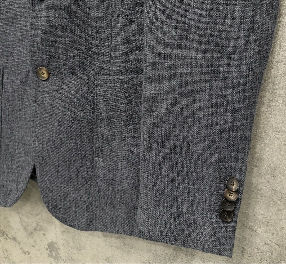ZEGNA - SINGLE BREASTED WOOL BLAZER (Category: Coats, Jackets and Outerwear) located in Makati City. Submitted by daboy_ (Listing ID 1465945843, Image 2). Description: Size: 50R In excellent condition No flaw Made in: Italy Material: 80% Wool, 20% Silk Dimensions Width: 20.5” Length: 30” Sleeves: 25” Shoulder: 17”.