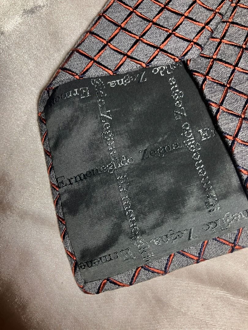 Zegna Ermenegildo for Barneys New York Silk-Wool Grid Tie (Made in ...