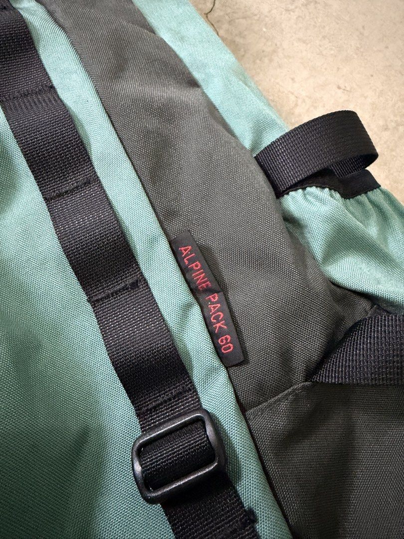 Zero Point Alpine Pack 60 Montbell Backpack (Category: Backpacks) located in Alfonso. Submitted by jbcamet (Listing ID 1465921341, Image 3). Description: - Brand/Model: Montbell Zero Point Alpine Pack 60 - Colorway: Green and dark grey - Frame System: Wishbone Double Frame for superior support - Features: Heavy-duty build, lots of adjustable straps, sturdy waist belt, and top lid pocket - Ideal For: Serious trekking, hiking, and mountaineering tr