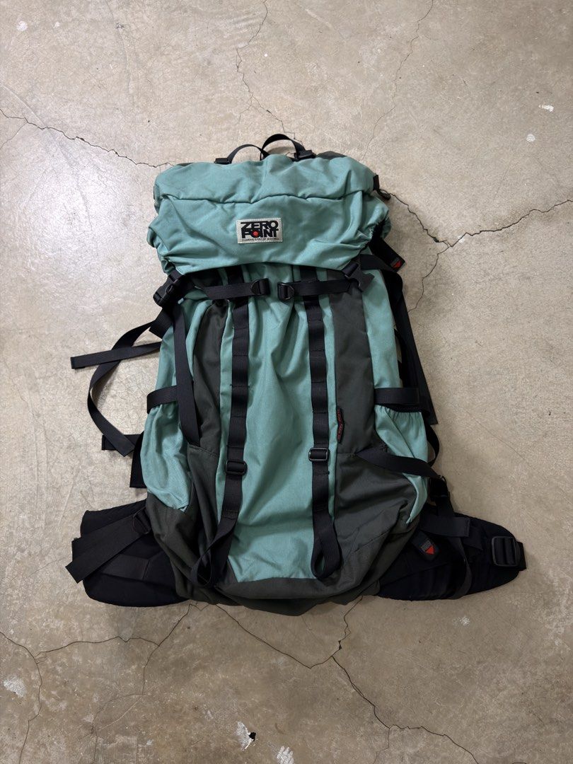 Zero Point Alpine Pack 60 Montbell Backpack (Category: Backpacks) located in Alfonso. Submitted by jbcamet (Listing ID 1465921341, Image 1). Description: - Brand/Model: Montbell Zero Point Alpine Pack 60 - Colorway: Green and dark grey - Frame System: Wishbone Double Frame for superior support - Features: Heavy-duty build, lots of adjustable straps, sturdy waist belt, and top lid pocket - Ideal For: Serious trekking, hiking, and mountaineering tr