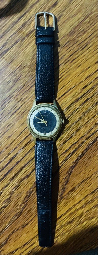 1960s Anker (Vintage German Watch) (Category: Men's Watches) located in San Juan City. Submitted by quintimessentialwatches (Listing ID 1466039190, Image 2). Description: For sale is a 60’s Anker gold plated watch. All original. Acrylic crystal has moderate scratches. Keeps time well. Price is negotiable. Dimensions: 32mm without crown, 16mm lug width, 40mm lug to lug Movement: Manual Wind Please manage your expectations, this is a vintage watch.