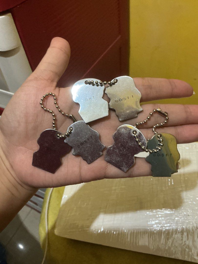 2002 One Piece Digimon Tamers Metal Keychains (Category: Character Goods) located in Marikina City. Submitted by raikee (Listing ID 1466098371, Image 2). Description: Rare 2002 vintage One Piece and Digimon Tamers metal keychain bundle. Durable metal charms with ball chains and authentic back stamps. Shows minor age-related wear. Great collectible for retro anime fans. 75 each 3pcs available. MOP: Gcash,Maya or GoTyme MOD: JnT (SF shouldered by b