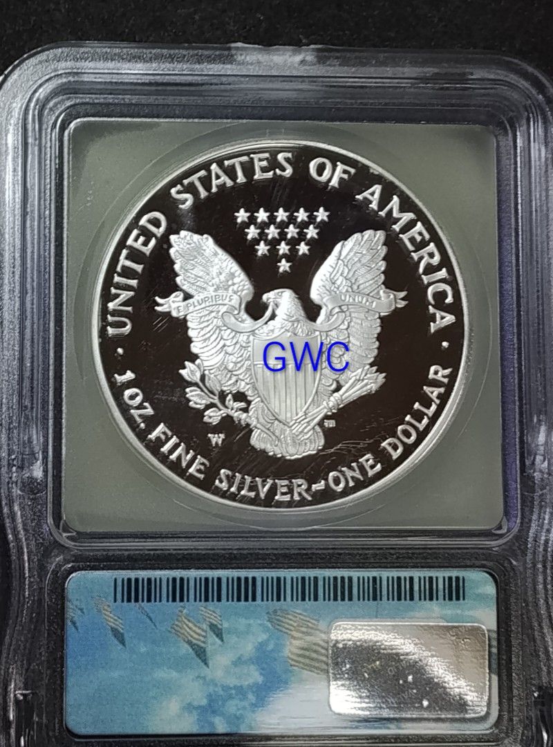 2006w PROOF70 AMERICAN SILVER EAGLE (Category: Currency) located in Bago City. Submitted by gwc-92861 (Listing ID 1466057808, Image 2). Description: 2006w PROOF70 AMERICAN SILVER EAGLE MINT: WESTPOINT METAL: .999 SILVER STRIKE: PROOF GRADE: PROOF 70 GRADER: ICG SHIPPING: LBC, JRS, JNT SHIPPING FEE: 140 PAYMENT: GCASH, GOTYME NO MEET UP.