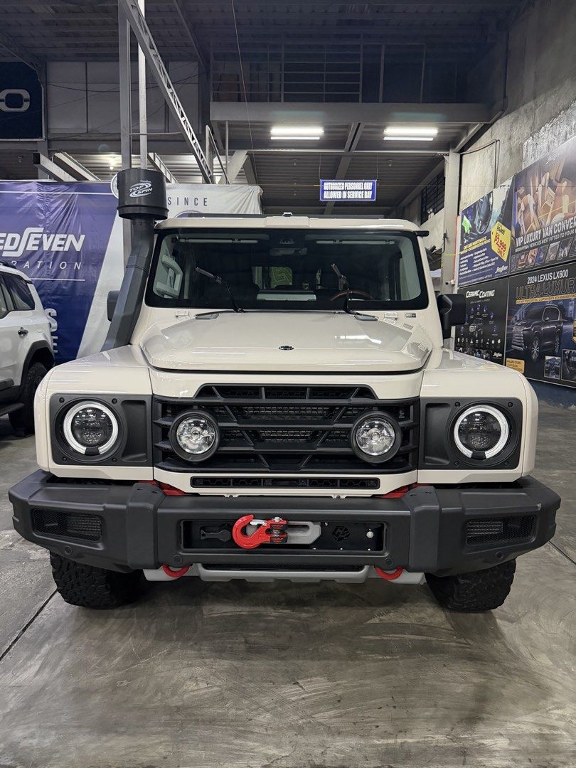 2027 INEOS Grenadier Fieldmaster Auto (Category: New Cars) located in Quezon City. Submitted by speedseven (Listing ID 1449611446, Image 1). Description: Unit on hand now! Correct taxes paid Vehicle Specifications: * BMW B58 3.0L Turbo Petrol, Straight-Six Engine * ZF 8-Speed Automatic Transmission with Manual Override * 18” Alloy Wheel * BFGoodrich All-Terrain Tyre * BREMBO Brakes * Eibach & Bilstein Suspension * Carraro Beam Axles * Tremec Tran