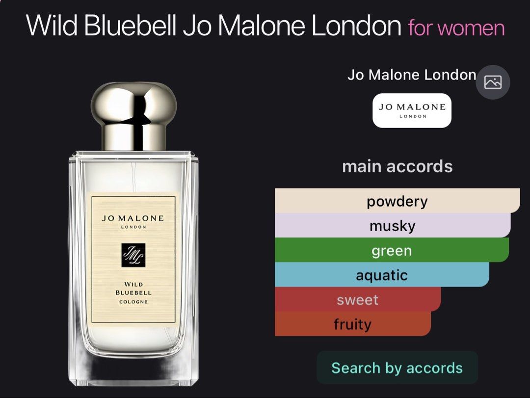 2ml DECANT | Jo Malone Wild Bluebell (Category: Fragrance & Deodorants) located in Malolos. Submitted by xoxoche_n (Listing ID 1466145048, Image 2). Description: Also available in 5ml decant It’s delicate, feminine, and airy sweet. This a great inoffensive floral scent suitable for your day-to-day activities. Bottle not for sale ‼️ Perfume will be transferred into a glass bottle.