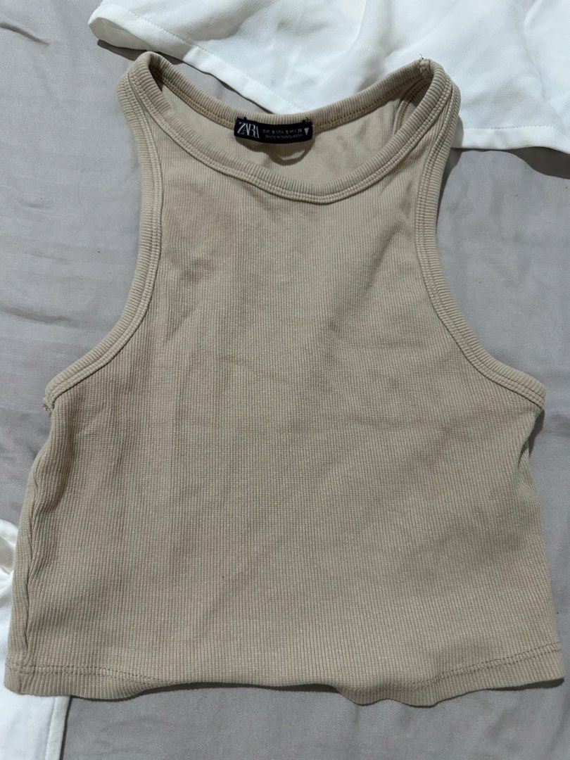 3 for 50: Zara, New Look (Category: Sleeveless) located in Davao. Submitted by krau_ (Listing ID 1465979485, Image 3). Description: Zara skintone ribbed tank Small New Look zipper 10-11years, fits XS Off shoulder Small-med May have fading, marks or signs of use, selling super cheap..