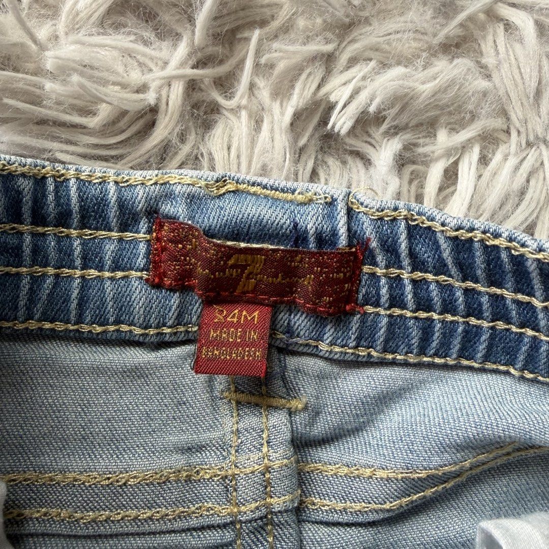 7 For All Mankind Denim Pants 24months (Category: Babies & Kids Fashion) located in Valenzuela. Submitted by itshanaaaaa_ (Listing ID 1466090904, Image 2). Description: 7 For All Mankind ♡ Soft Denim Pants CODE: FC012 SIZE: 24months CONDITION: 9/10 ₱120 MINE + CODE ♡ — Once yours, please fill out the order form to proceed. — NO CANCELLATION once claimed. — PAYMENT FIRST • NO COD MOP: GCash • MariBank • Maya • GoTyme • BDO 📍 Valenzuela City .