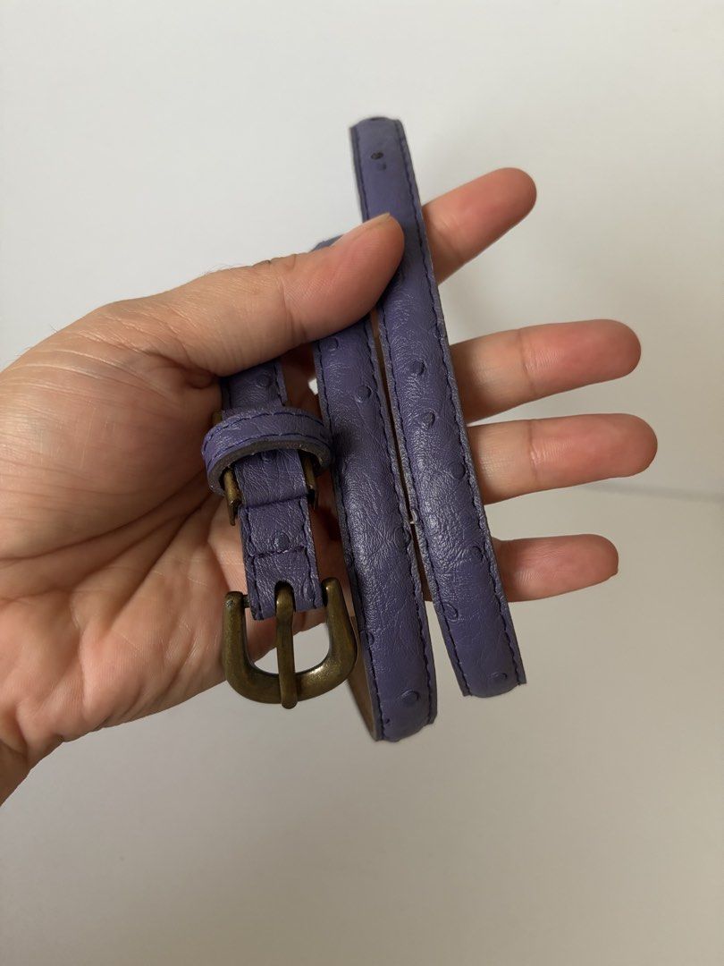 9. Ostrich Leather Belt (Category: Belts) located in Quezon City. Submitted by wagwagan_ukay_blues (Listing ID 1466021625, Image 3). Description: From Japan In good used condition Please expect signs of usage hole Size -28”-33” Overall -36” Width -.5” Novaliches Qc.