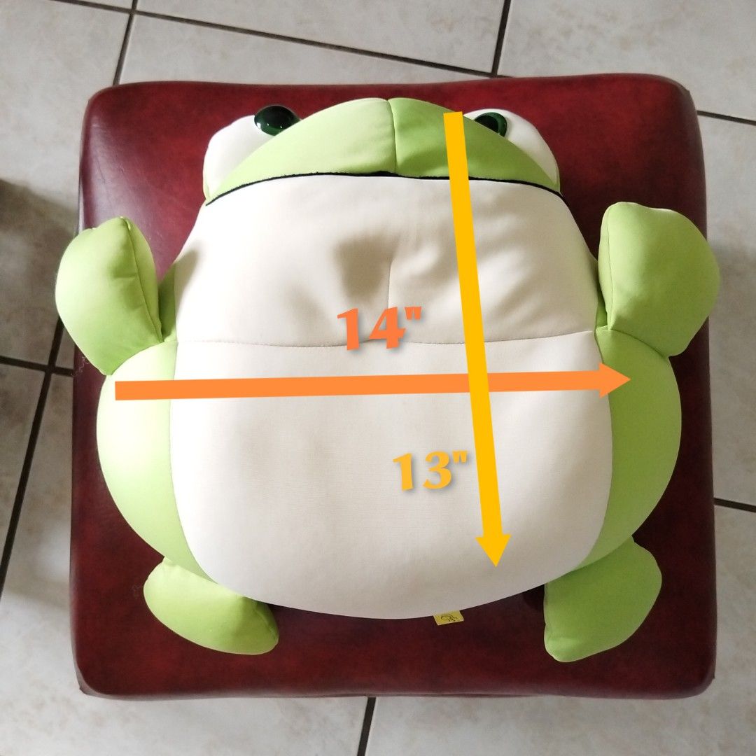 🐸 Squishy Micro-Bead Frog Pillow (Category: Plushies & Soft Toys) located in Iloilo. Submitted by pinspirewitha (Listing ID 1466019495, Image 3). Description: ✨ Details • Brand: Four Brothers • Filling: Micro-bead (squishy bead cushion) • Condition: Preloved, never played with, display only, collector kept, like new • Smooth, soft, stretchy fabric.