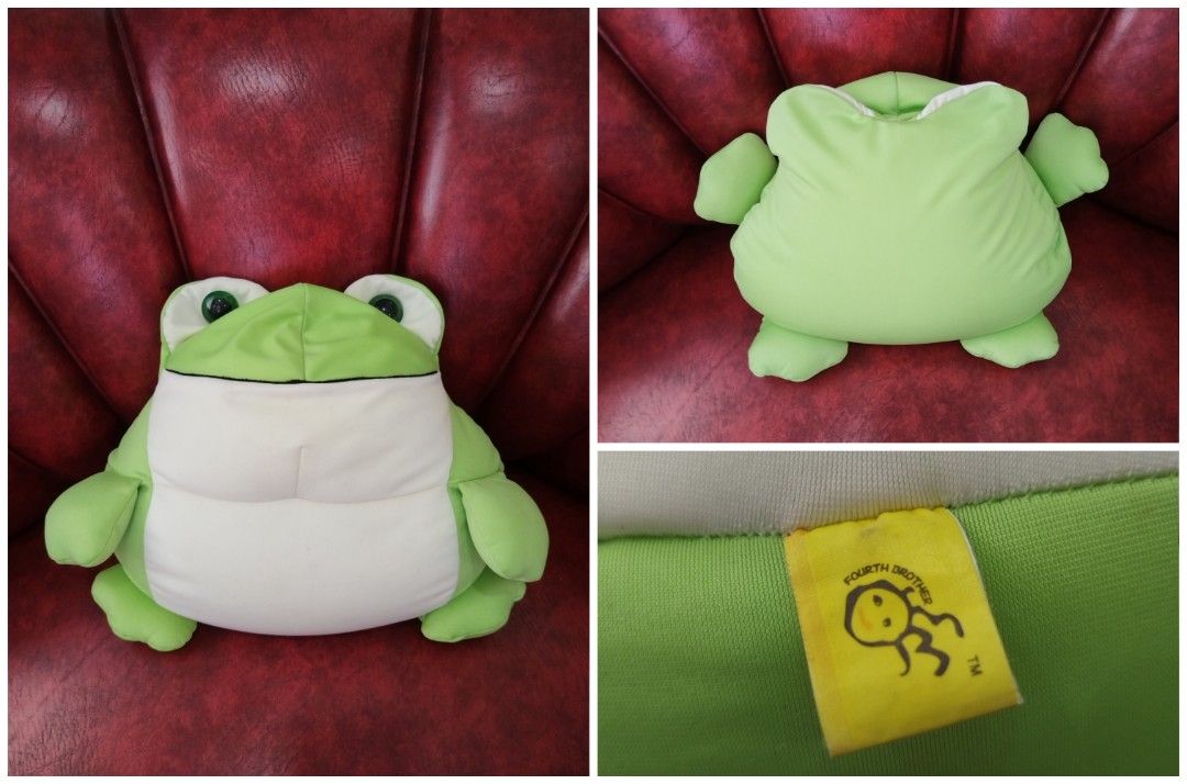 🐸 Squishy Micro-Bead Frog Pillow (Category: Plushies & Soft Toys) located in Iloilo. Submitted by pinspirewitha (Listing ID 1466019495, Image 1). Description: ✨ Details • Brand: Four Brothers • Filling: Micro-bead (squishy bead cushion) • Condition: Preloved, never played with, display only, collector kept, like new • Smooth, soft, stretchy fabric.