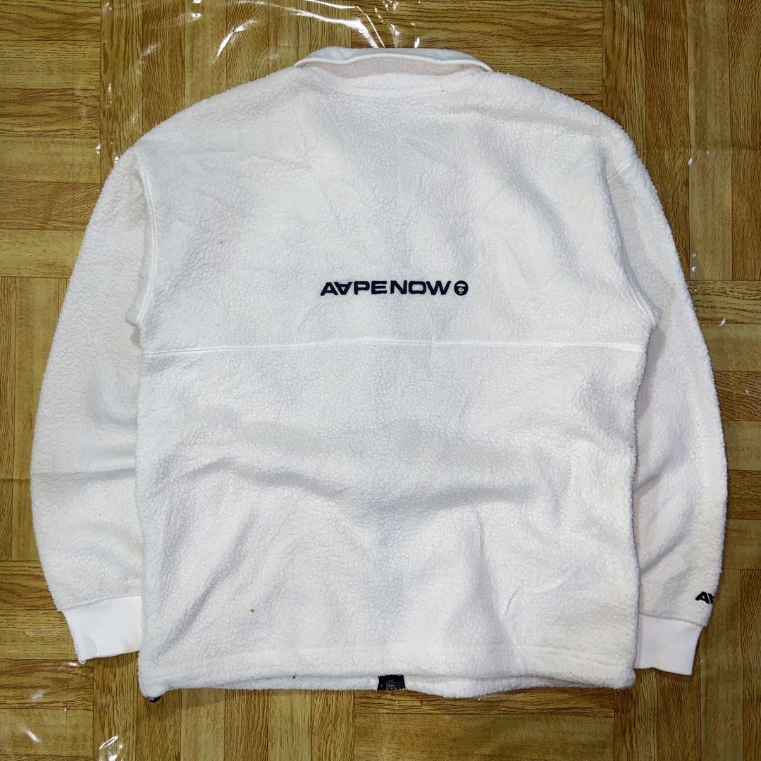 Aape By A Bathing Ape Fleece Zipup Jacket (Category: Coats, Jackets and Outerwear) located in Dasmarinas. Submitted by thrift2gems (Listing ID 1466125865, Image 2). Description: Aape By A Bathing Ape Fleece Zip-Up Jacket✨ -WIDTH: 22 -LENGTH: 27 -COLOR RATE: 9.5/10 -CONDITION: 9.5/10 -ISSUE: NEED WASH .