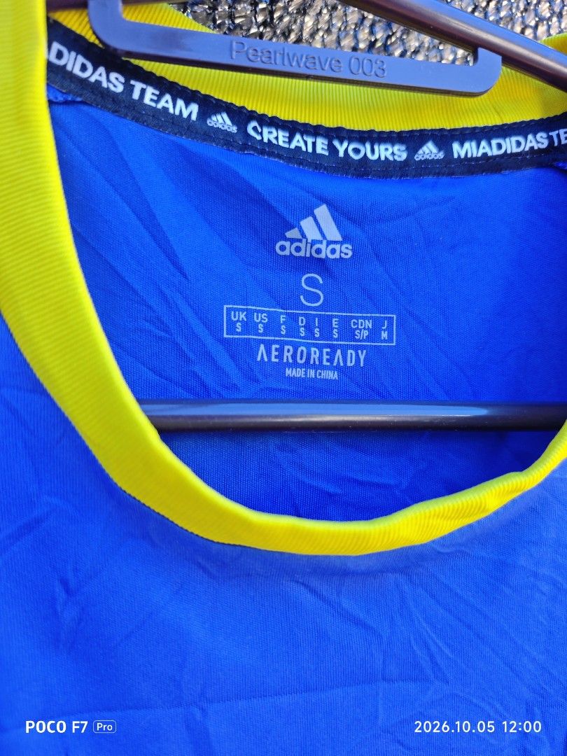 Adidas (Category: Activewear) located in Mexico. Submitted by josephnuqui1980 (Listing ID 1466125741, Image 3). Description: • Brand: Adidas (with Aeroready or similar moisture-wicking tech) • Team Crest: Jarvis Sports Club • Sponsor: Ragu B Mortgage • Colorway: Royal blue with yellow shoulder/collar accents and white logos/lettering • Type: Custom or local club/corporate-sponsored replica/training jersey.