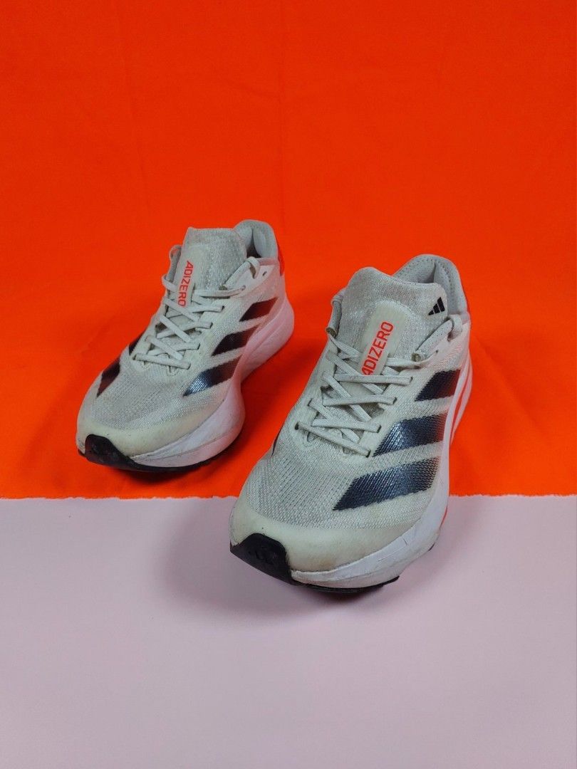 Adidas Adizero Sl2Cloud White Core Black Orange (Category: Activewear) located in Cabuyao City. Submitted by runsapparelthrifted17 (Listing ID 1466099171, Image 1). Description: Adidas Adizero Sl2Cloud White Core Black Orange Size: Us 5.5 Euro 38 CM 23.5 No box Condition: 9/10 Php1,800+Sf Mode of payment: Via Gcash/Maya or BPI Message us for more details and transactions Thank you so much and stay safe 🙏☺️❤️ Loc: Cabuyao Laguna.