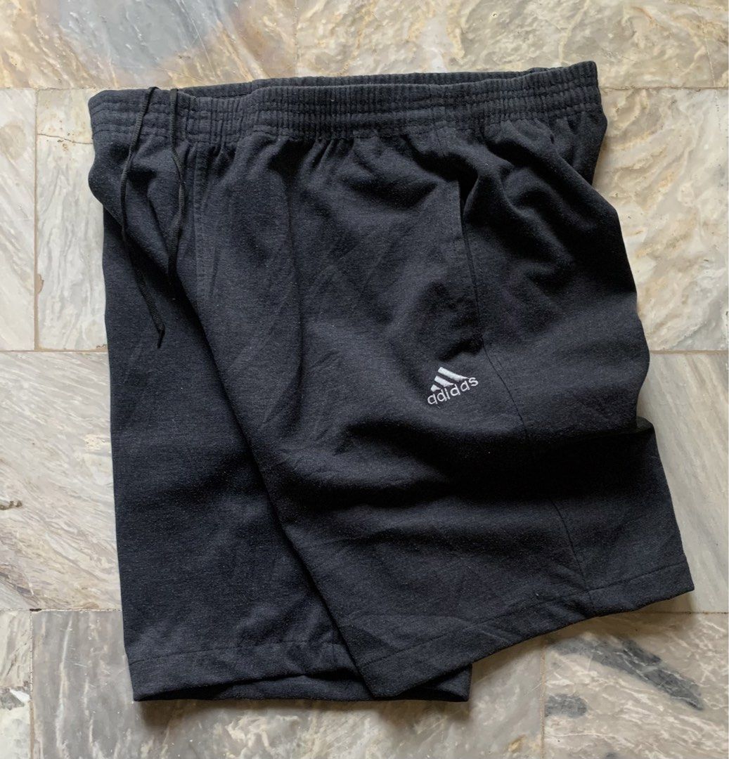 ADIDAS EMBROIDERED LOGO SHORTS (Category: Shorts) located in Kalibo. Submitted by _jimthrifts (Listing ID 1466144319, Image 1). Description: 📌 Dimes; - waist: 30 - 36 (Freewaist) - length: 20 - opening: 10.5 📌 Excellent condition and color rate 📌 no issue.