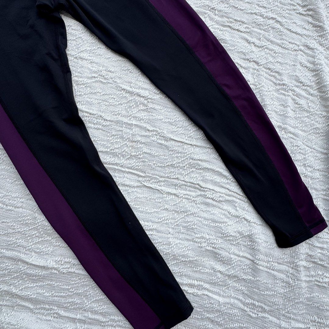 Adidas Leggings Black & Violet (Category: Activewear) located in Manila. Submitted by thriftclub.ph (Listing ID 1466089511, Image 2). Description: ▫️Decluttering (too many sportswear!) ◻️ S on tag ⬜️ Bought but never used ⚪️ Has key pocket.