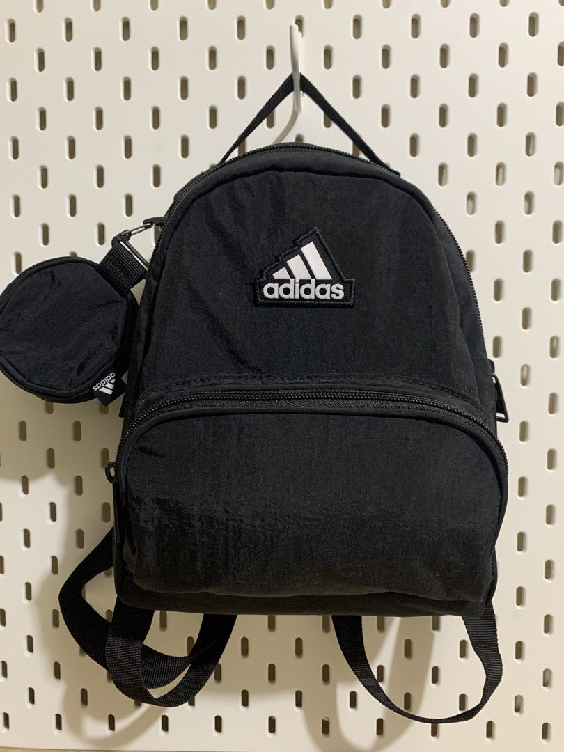 Adidas Mini Backpack (Category: Backpacks) located in Manila. Submitted by coolstuffonlyyy (Listing ID 1466030029, Image 1). Description: Adidas Mini Backpack - with matching detachable coin pouch - condition: used once only; like new .
