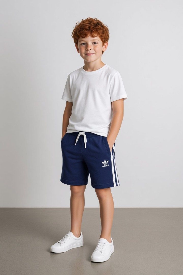 Adidas original blue shorts (Category: Babies & Kids Fashion) located in Lipa City. Submitted by lifestyled (Listing ID 1465955057, Image 1). Description: Adidas shorts blue Size 5-6 Bottom- W-10.5” L- 13” Color rate- 8/10 💯 Authentic.