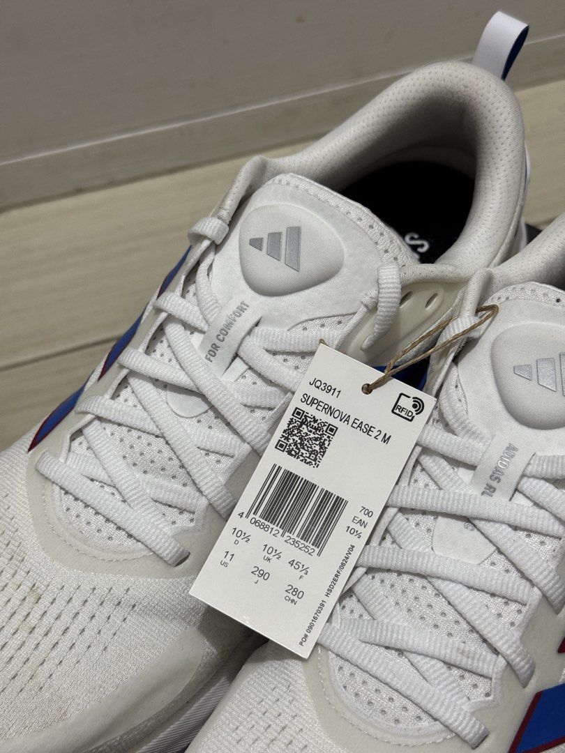 Adidas Supernova Ease 2 Running Shoes (Category: Sneakers) located in Mandaluyong City. Submitted by sale.hm (Listing ID 1466150318, Image 2). Description: Used only twice inside mall Adidas Supernova Ease 2 Running Shoes US 11 (fits 10.5-11) With box and tags Mandaluyong Rfs: too many shoes.