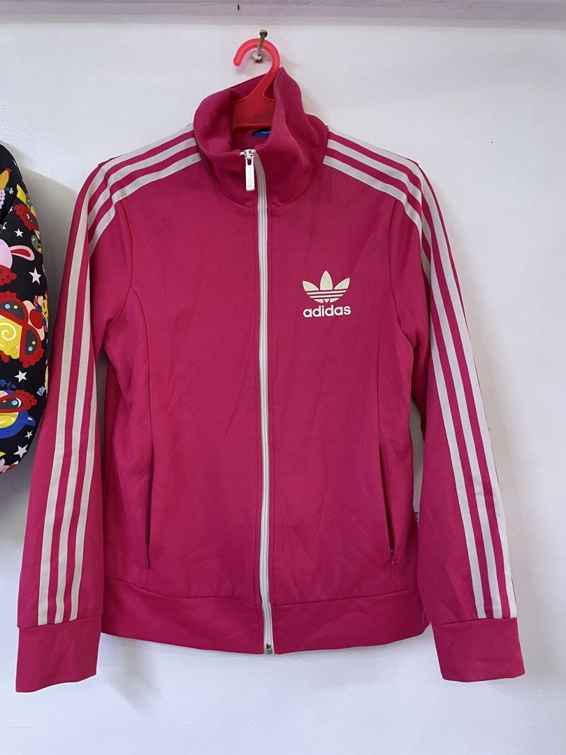 Adidas track jacket (Category: Coats, Jackets and Outerwear) located in Lucena. Submitted by riyizthriftz (Listing ID 1465954077, Image 1). Description: Adidas track jacket Dimes W17.5 L24.5 Good condition Color rate 9/10.
