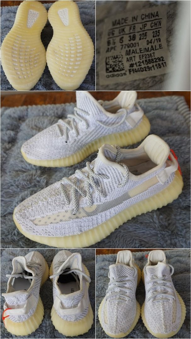 Adidas Yeezy Boost 350 V2 Static Size US 6.5 (Category: Sneakers) located in Lucena. Submitted by erikj27 (Listing ID 1466034347, Image 1). Description: No box from Thrift Store (ukay-ukay) - Model: Adidas Yeezy Boost 350 V2 - Colorway: Static - Size: US 6.5 / UK 6 / FR 38 - Upper: Patterned Primeknit with translucent side stripe detail and rope laces - Sole: Semi-translucent ribbed rubber outsole with visible Boost cushioning windows Reference: 