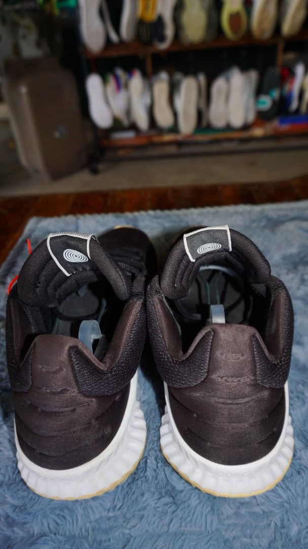 Adidas-Pro Bounce Low 'Core Black' US 10.5 (Category: Sneakers) located in Lucena. Submitted by erikj27 (Listing ID 1466047212, Image 3). Description: No box from Thrift Store (ukay-ukay) - Brand: Adidas-Pro Bounce Low 'Core Black' AH2673 - Color: Black knitted upper, white three stripes, white midsole, and grey tongue tag - Size: US 10.5 / UK 10 / FR 44 2/3 - Condition: Pre-owned with slight dirt accumulation on the outsoles - Style: Low-top bas