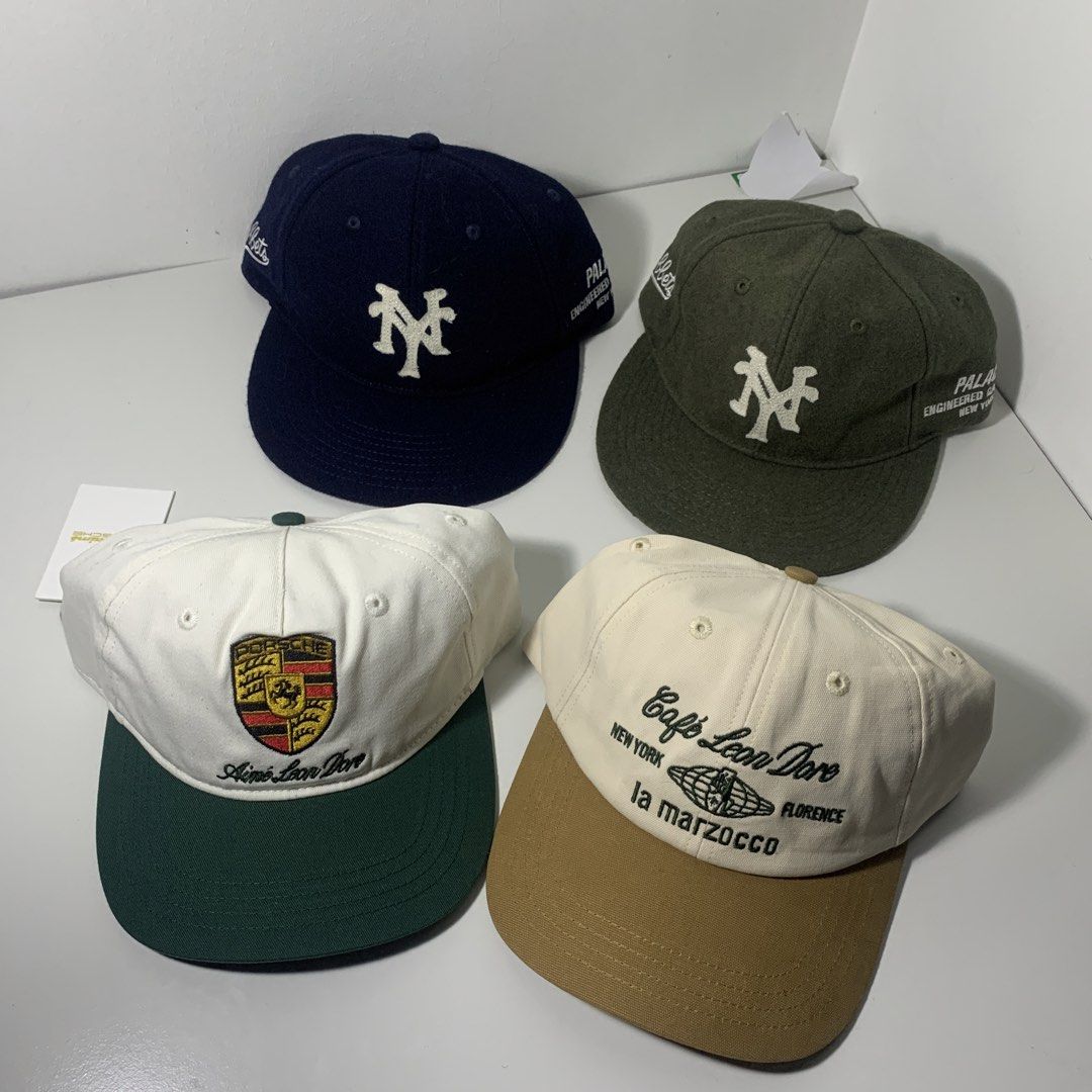 aime leon dore & Palace hats (Category: Caps & Hats) located in Pasig City. Submitted by paymelikelandlord (Listing ID 1466143124, Image 1). Description: palace skateboards x ebbets field New engineered garments Newyork hat navu blue & olive green cafe leon dore La marzocco coffee color way aime leon dore porsche snapback pristine color way green : white billionaire boys club trucker hats camouflage olive green orange black white blue gator camo 