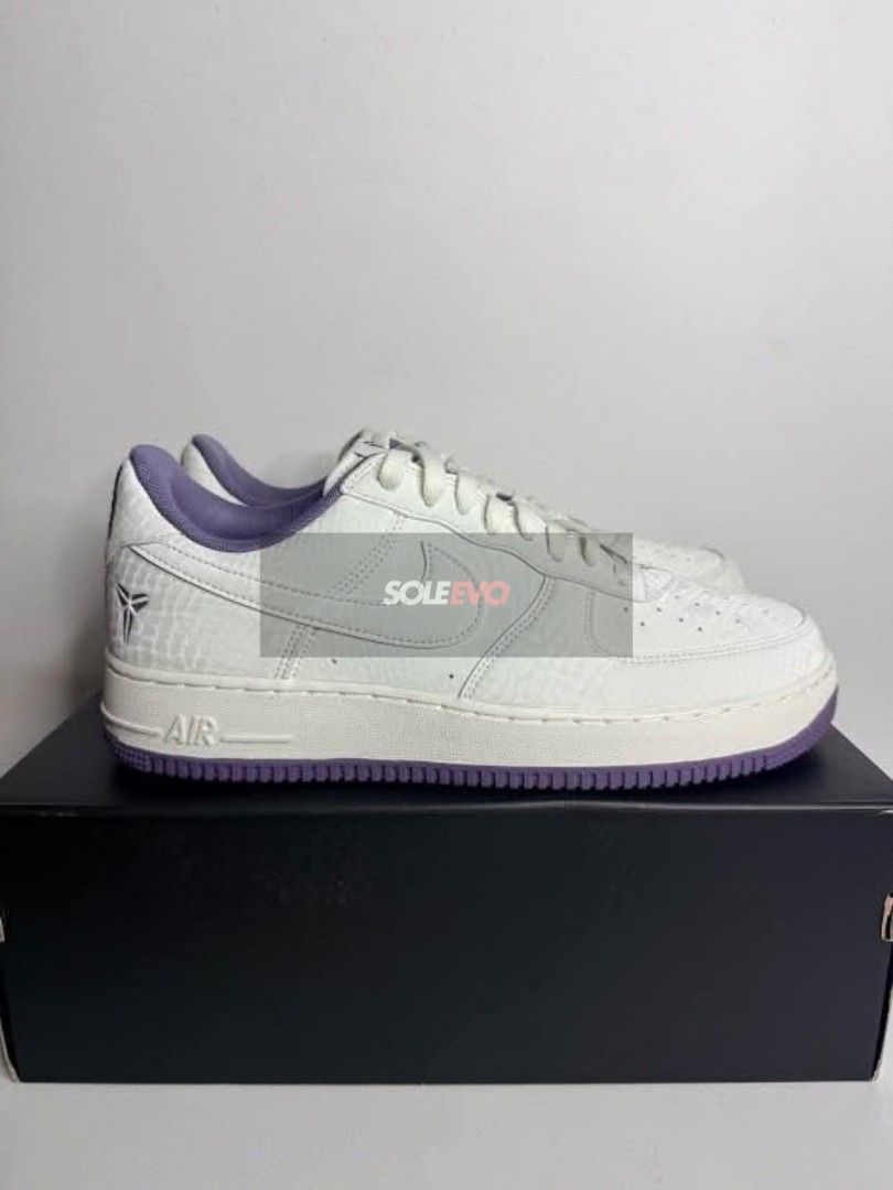 Air Force 1 Low Kobe Bryant "White Daybreak" (Category: Sneakers) located in Pasig City. Submitted by soleevo (Listing ID 1466060433, Image 1). Description: KB Air Force 1 "White Daybreak" - Left pair display (Tounge Discoloration) -Size: 10 US mens/ 11.5 womens - Php 3,350 - with box “Can send additional pictures.” Payment first policy. Location: Pasig City Facebook: Sole Evo Instagram: @sole.evo Disclaimer: We are not associated, affiliated wit