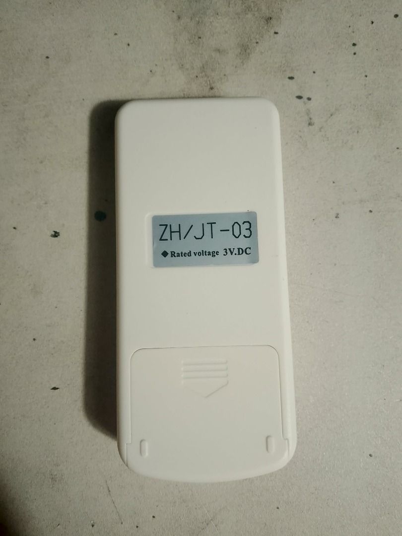 Aircon Remote Control (Model: ZH/JT-03) (Category: Air Conditioning and Heating) located in Rizal. Submitted by bargokarl (Listing ID 1466143912, Image 2). Description: Aircon Remote Control (Model: ZH/JT-03) - Brand New ₱150 **Description:** Selling Aircon Remote Control (Model: ZH/JT-03). (Compatible sa Chigo at iba pang katulad na split type/window type aircon models) * **Condition:** Brand New / Never Used (Inopen lang for testing) * **Model 